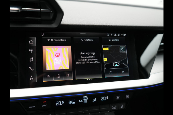 Audi A3 Sportback 40 TFSI e Advanced edition Plug In Hybrid 204pk Dealer O.H PHEV | Trekhaak Afn. | Keyless | Apple Carplay | Sportstoelen Verwarmd | Navigatie | Virtual | Cruise Control | Front & Lane Assist | DAB | 18"L.M |