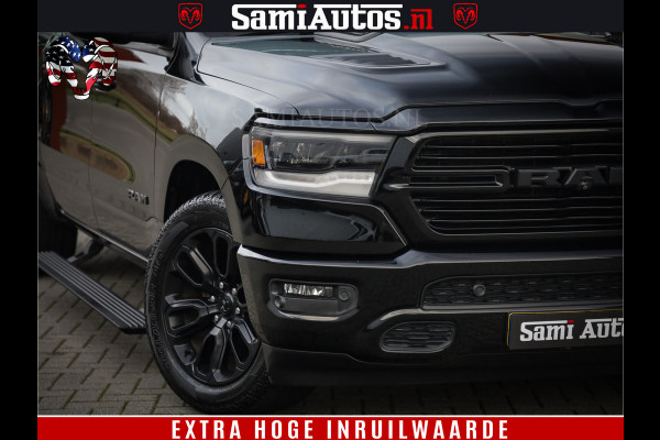 Dodge Ram 1500 Black Sport | Hemi 5.7 V8 | Luchtvering | 360 Camera | Panorama Dak | 4x4 Crew Cab | Dubbele cabine 5 persoons | Grijskenteken |