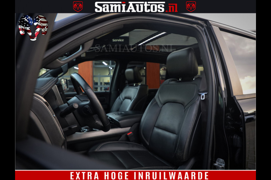 Dodge Ram 1500 Black Sport | Hemi 5.7 V8 | Luchtvering | 360 Camera | Panorama Dak | 4x4 Crew Cab | Dubbele cabine 5 persoons | Grijskenteken |