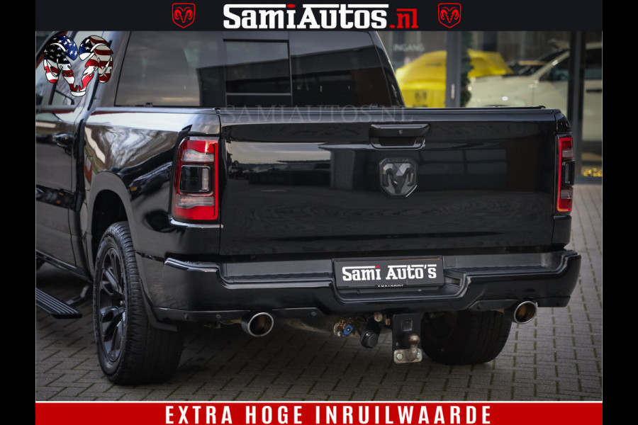 Dodge Ram 1500 Black Sport | Hemi 5.7 V8 | Luchtvering | 360 Camera | Panorama Dak | 4x4 Crew Cab | Dubbele cabine 5 persoons | Grijskenteken |