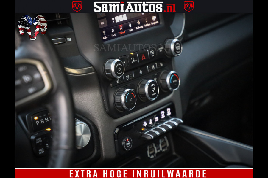 Dodge Ram 1500 Black Sport | Hemi 5.7 V8 | Luchtvering | 360 Camera | Panorama Dak | 4x4 Crew Cab | Dubbele cabine 5 persoons | Grijskenteken |