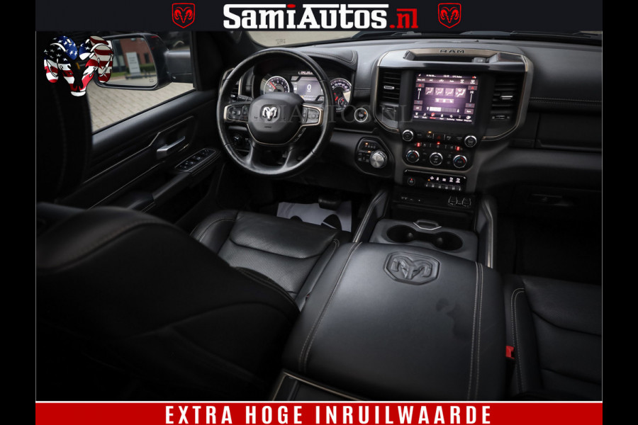 Dodge Ram 1500 Black Sport | Hemi 5.7 V8 | Luchtvering | 360 Camera | Panorama Dak | 4x4 Crew Cab | Dubbele cabine 5 persoons | Grijskenteken |