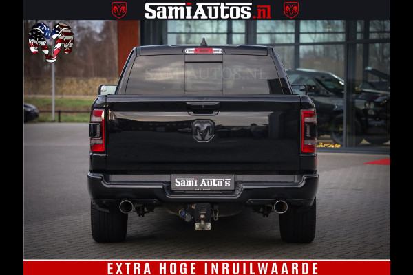 Dodge Ram 1500 Black Sport | Hemi 5.7 V8 | Luchtvering | 360 Camera | Panorama Dak | 4x4 Crew Cab | Dubbele cabine 5 persoons | Grijskenteken |