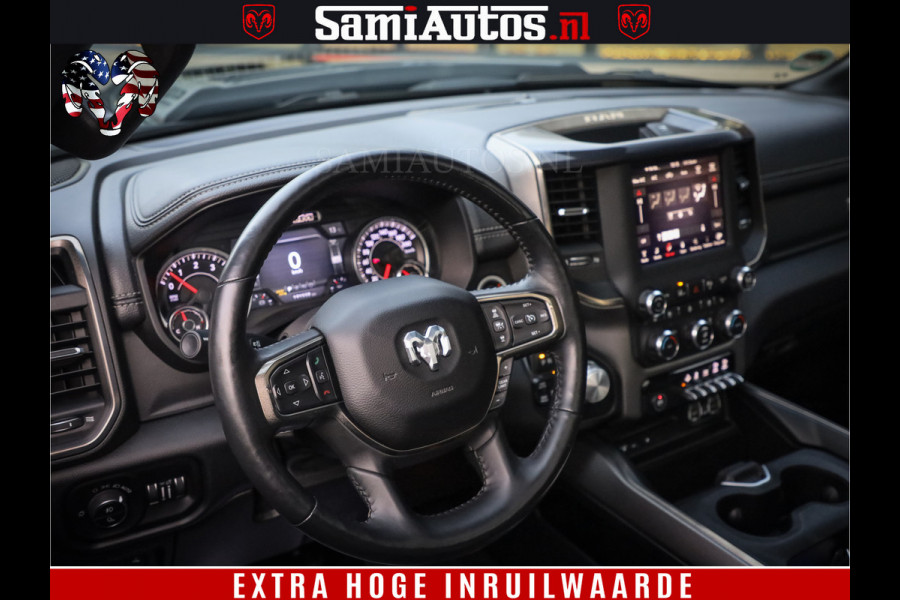 Dodge Ram 1500 Black Sport | Hemi 5.7 V8 | Luchtvering | 360 Camera | Panorama Dak | 4x4 Crew Cab | Dubbele cabine 5 persoons | Grijskenteken |