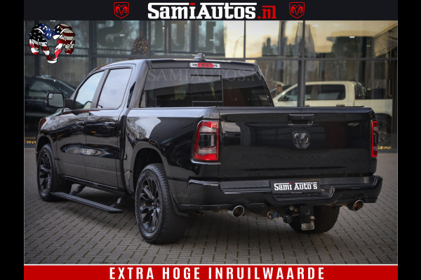 Dodge Ram 1500 Black Sport | Hemi 5.7 V8 | Luchtvering | 360 Camera | Panorama Dak | 4x4 Crew Cab | Dubbele cabine 5 persoons | Grijskenteken |