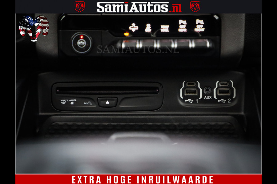 Dodge Ram 1500 Black Sport | Hemi 5.7 V8 | Luchtvering | 360 Camera | Panorama Dak | 4x4 Crew Cab | Dubbele cabine 5 persoons | Grijskenteken |