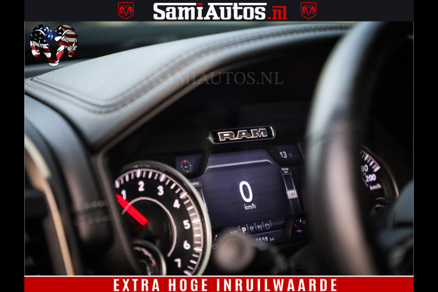 Dodge Ram 1500 Black Sport | Hemi 5.7 V8 | Luchtvering | 360 Camera | Panorama Dak | 4x4 Crew Cab | Dubbele cabine 5 persoons | Grijskenteken |