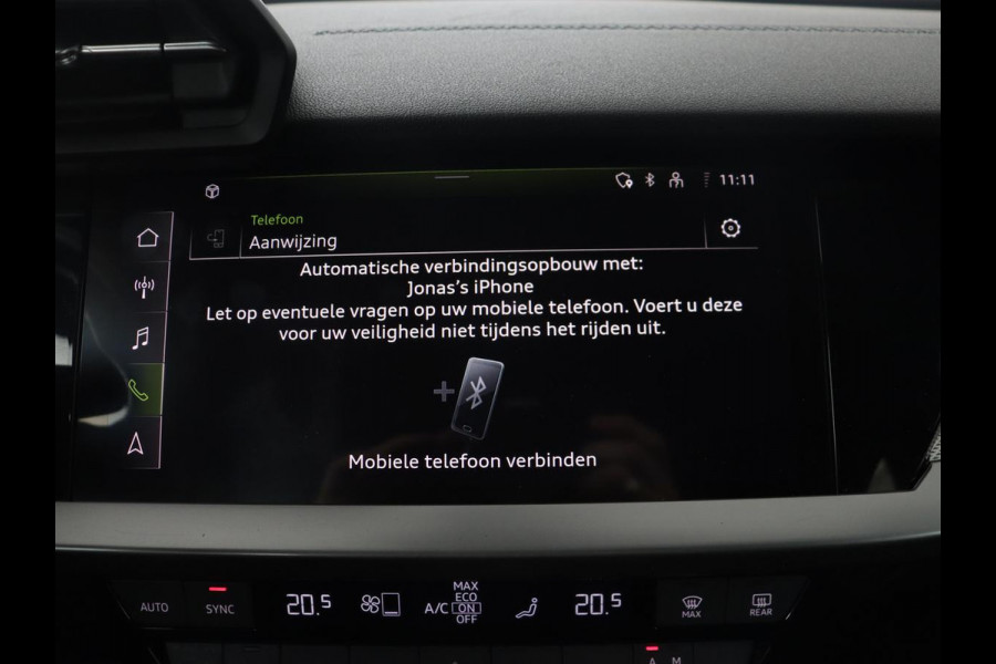 Audi A3 35 TFSI S edition | Carplay | Sportstoelen | Full LED | Navigatie | Half leder | Virtual Cockpit | Climate control | Parkeerhulp | Cruise control | Bluetooth | DAB | Sportstuur
