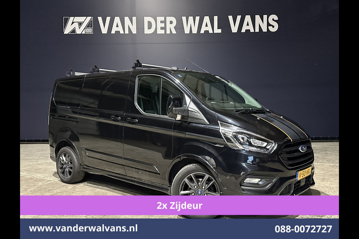 Ford Transit Custom 2.0 TDCI 185pk L1H1 Sport Euro6 Airco | 2x zijdeur | Xenon | Camera | Navigatie | LM velgen Trekhaak, Adaptieve Cruisecontrol, Stoelverwarming, Verwarmde voorruit, Parkeersensoren, Dakdragers, Bijrijdersbank