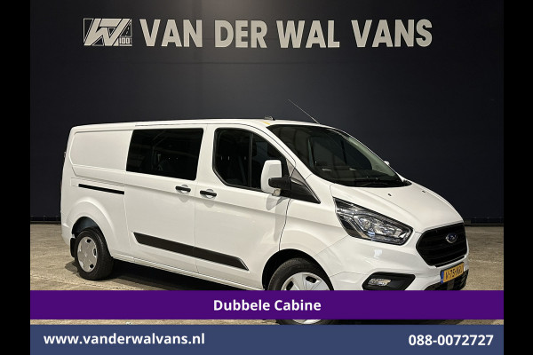Ford Transit Custom 2.0 TDCI 131pk L2H1 Dubbele Cabine Euro6 Airco | 6-Zits | Navigatie | LED | Apple Carplay | Cruisecontrol Android Auto, Parkeersensoren, Stoelverwarming, Verwarmde voorruit, 2800kg trekvermogen