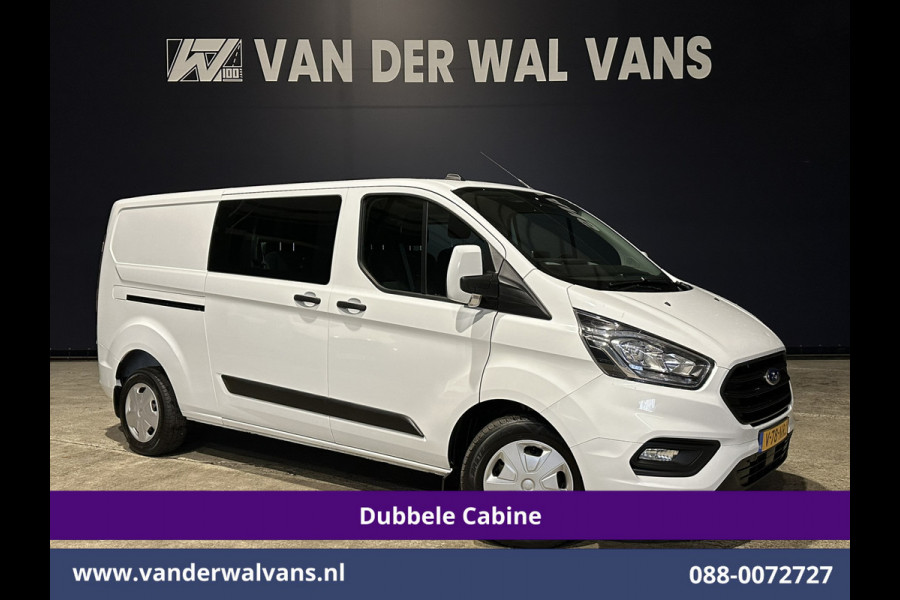 Ford Transit Custom 2.0 TDCI 131pk L2H1 Dubbele Cabine Euro6 Airco | 6-Zits | Navigatie | LED | Apple Carplay | Cruisecontrol Android Auto, Parkeersensoren, Stoelverwarming, Verwarmde voorruit, 2800kg trekvermogen