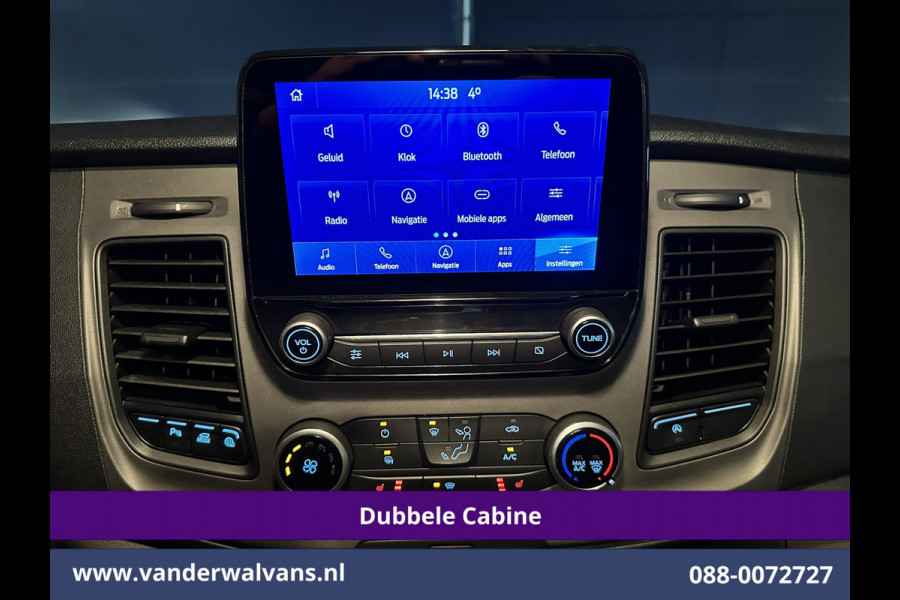 Ford Transit Custom 2.0 TDCI 131pk L2H1 Dubbele Cabine Euro6 Airco | 6-Zits | Navigatie | LED | Apple Carplay | Cruisecontrol Android Auto, Parkeersensoren, Stoelverwarming, Verwarmde voorruit, 2800kg trekvermogen