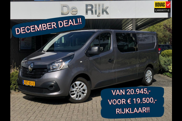 Renault Trafic 1.6 dCi T29 L2H1 DC Work Edition Energy DECEMBERDEAL!!!| Navi, Camera, Trekhaak, Cruise, Airco, Android Auto |