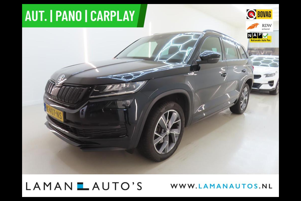 Škoda Kodiaq 1.5 TSI 150pk DSG Sportline Business Aut. | Pano Open Dak Virtual Leder/Alcantara CarPlay Canton 19" Triglav LMV ECC Navi LED AC