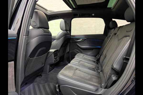 Audi Q7 50 TDI 7-Persoons S-Line | 360 Camera | Trekhaak | ACC | Panorama | B&O Sound | Head-Up | Soft-Close | Matrix-LED | 4-Zone Clima | Stoelverwarming V+A | Keyless-Entry | Standkachel | Luchtvering | Tour-Pakket | Memory | Sfeerverlichting | Stuurverwarming | Autom. Parkeren | Carplay |