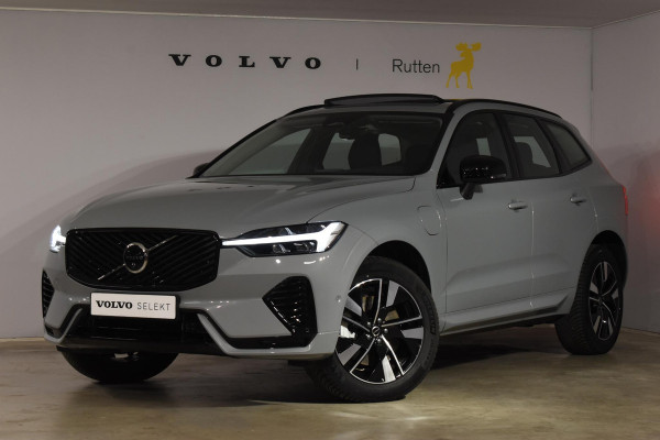 Volvo XC60 T6 350PK Automaat Plug-in Hybrid AWD Plus Dark / Navigatie / Adaptieve Cruisecontrol / Head Up-Display / Panorama dak / Leder / Elektrische stoelen / 360 Camera / Trekhaak /