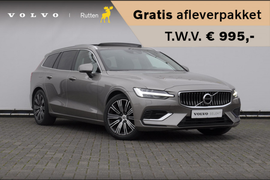 Volvo V60 T6 340PK Automaat Recharge AWD Inscription / Panoramadak / BLIS / Parkeersensoren met camera / Elektrische achterklep / Stoel - en stuurwielverwarming / Getint glas / Adaptieve cruise control