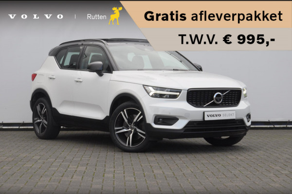 Volvo XC40 T5 262PK Automaat Recharge R-Design / BLIS / Stoel - en stuurwielverwarming / Leder met alcantara interieur / Parkeersensoren met 360 camera / Keyless entry / Elektrische stoelen met geheugen / Panoramadak / Harman kardon