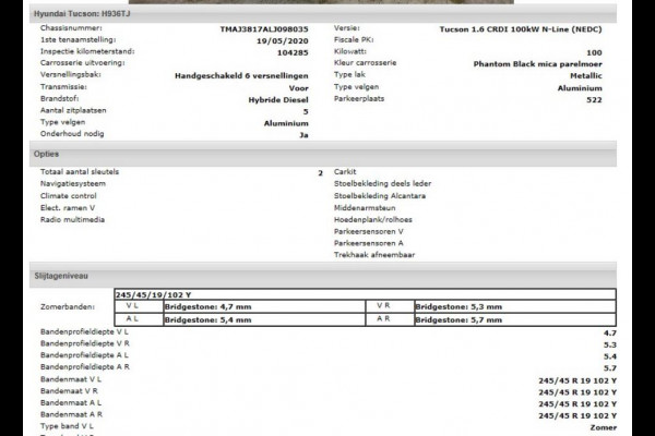 Hyundai Tucson 1.6 CRDi 136PK mild-hybride N-Line / Trekhaak / Navigatie / Camera / 1/2Leder / Airco-ecc./ Stoelverwarming / Apk - nieuw