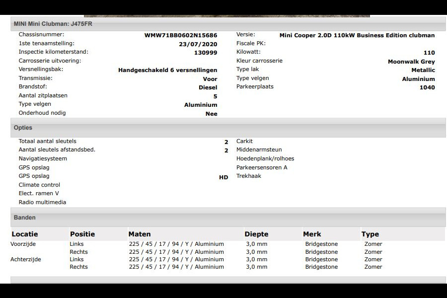 MINI Clubman 2.0D 150PK Cooper Business Edition / Airco-ecc./ Stoelverwarming / Navigatie / Trekhaak / Dab / Pdc. A / Radio multimedia / Apk 04-2026