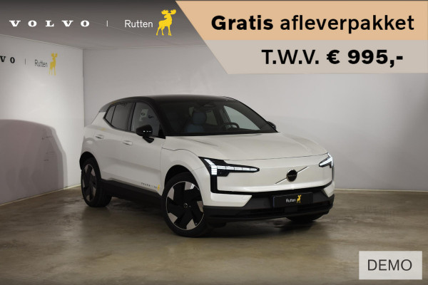 Volvo EX30 272PK Single Motor Extended Range Plus 69 kWh / Extra getint glas / Crystal White / 19 Inch Velgen