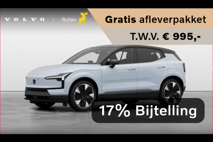Volvo EX30 Single Motor Extended Range Plus 69 kWh / Adaptieve Cruise Control/ Dodehoek Detectie / Parkeersensoren/ Achteruitrijcamera/ Warmtepomp/ Google Services/