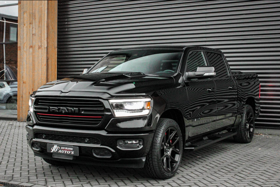 Dodge Ram 5.7 V8 HEMI 1500 BLACK EDITION / 100DKM / DIRECT RIJDEN / APPLE CARPLAY / 22 INCH / FULL BLACK / RED-LINE / SPORT / PANO