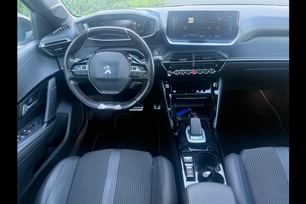 Peugeot e-208 EV GT 350 50 kWh, fase 3, panoramadak, 360 camera, 1/2 lederen sportinterieur,stoelverwarming, parelmoer, 17 inch