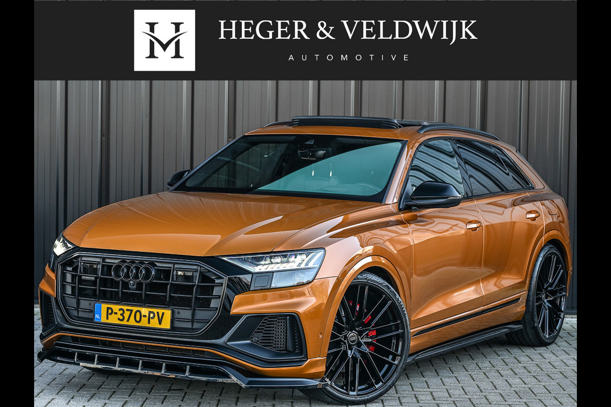 Audi Q8 60 TFSI e Quattro Competition · Keyless · B&O sound · Soft close · 360 Camera · Stuurverwarming · Panoramadak · Head-up · Alcant