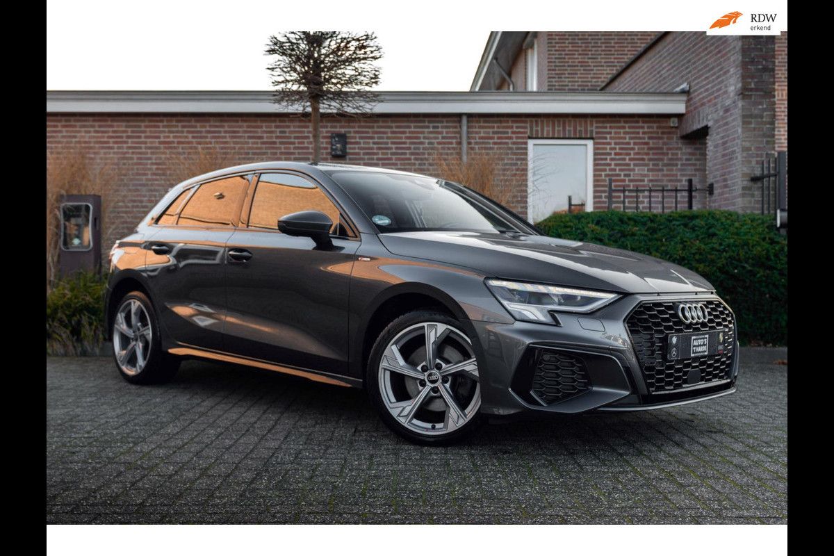 Audi A3 Sportback 40 TFSI e Business Edition 204 PK Aut. 3x S-Line Adaptive Keyless Sfeerverlichting Black Optic Camera 18''