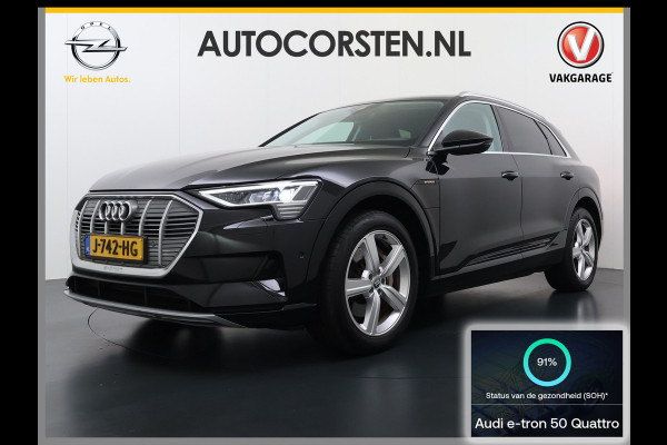 Audi e-tron 50 Quattro Business Edition 71kWh SOH 91% Navi Ecc Memory Camera DAB Pdc Stoelverwarming Elek.Stoelen Led Elek. Achterklep Lmv Privacy Glas Keyless Origineel Nederlandse Auto