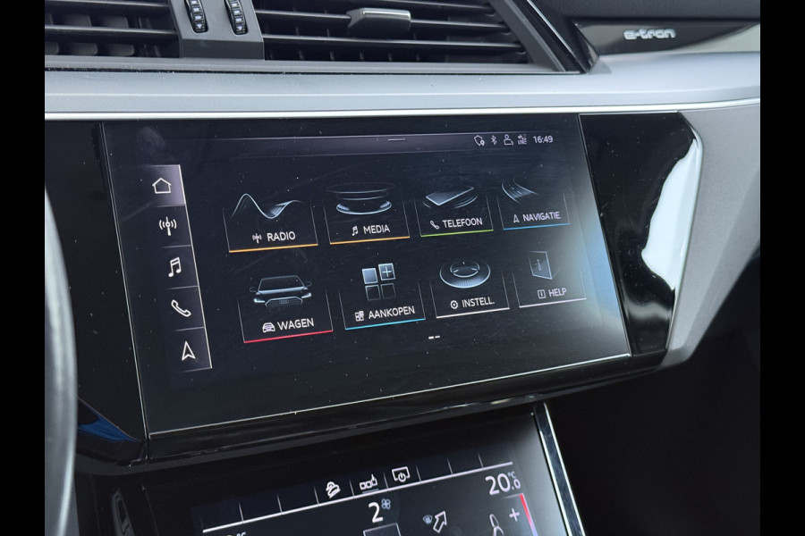 Audi e-tron 50 Quattro Business Edition 71kWh SOH 91% Navi Ecc Memory Camera DAB Pdc Stoelverwarming Elek.Stoelen Led Elek. Achterklep Lmv Privacy Glas Keyless Origineel Nederlandse Auto