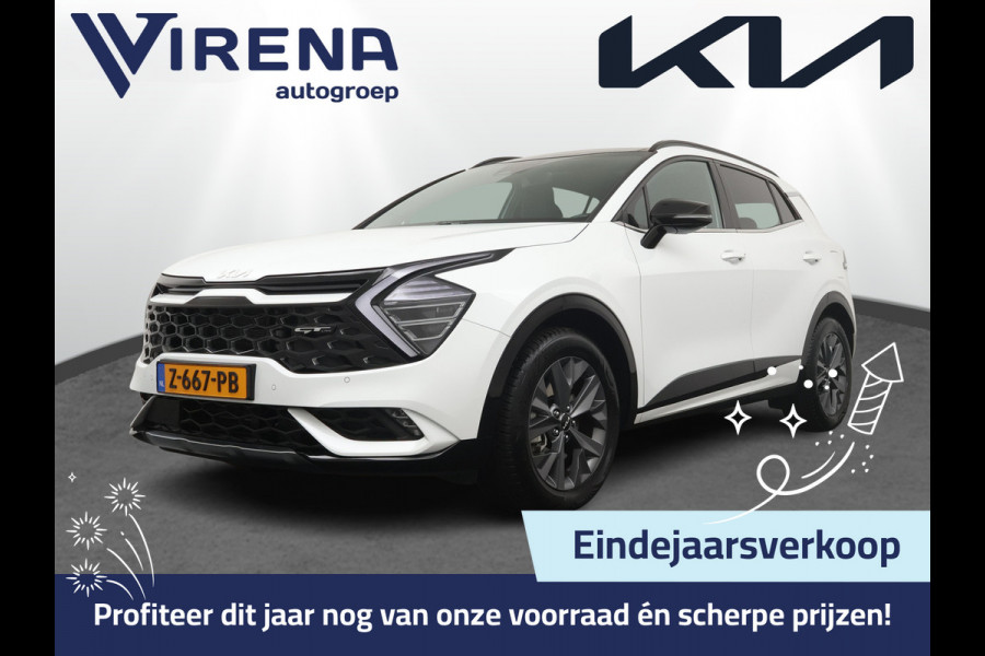 Kia Sportage 1.6 T-GDi Hybrid GT-Line Automaat Apple Carlpay/Android Auto - Cruise Control Adapatief - Dodehoekdetectie - Panorama Dak - Navigatie -  Stoel/Stuurverwarming - Trekhaak - Fabrieksgarantie tot 05-2031