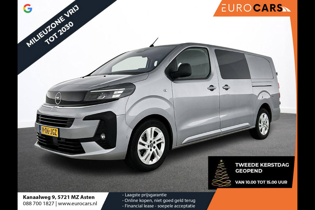 Opel Vivaro 2.0 Diesel 180 S&S L3 Automaat Dubbele Cabine 2 schuifdeuren Android Auto/Apple CarPlay Navigatie Keyless Entry&Start Climate Control Camera Cruise Control Houten afwerking laadruimte Trekhaak lichtmetalen velgen