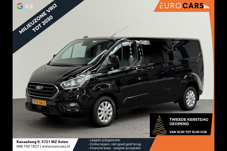 Ford Transit Custom 300 2.0 TDCI L2H1 Limited Dubbele cabine Navi Airco 2 Schuifdeuren Trekhaak PDC Camera Carplay DAB