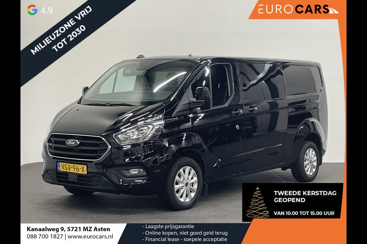 Ford Transit Custom 130pk L2H1 Limited Dubbele cabine Automaat Navi Airco 2 Schuifdeuren Trekhaak PDC Carplay DAB