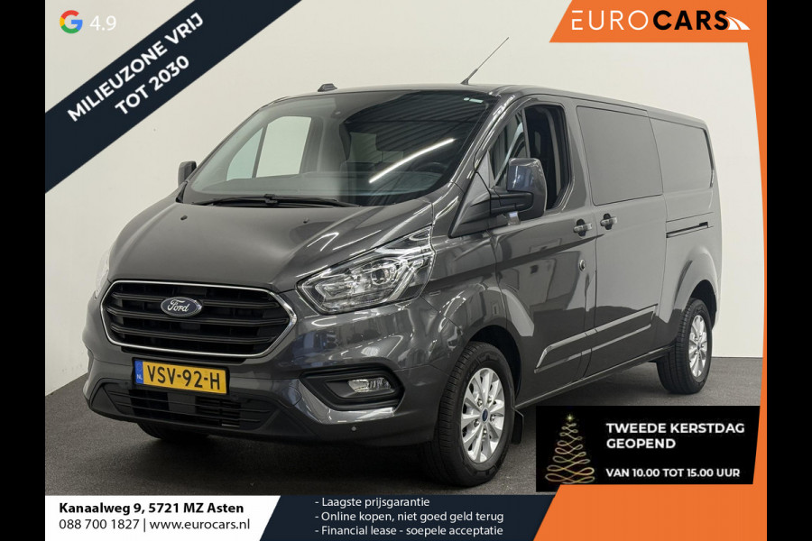 Ford Transit Custom 300 2.0 TDCI L2H1 Limited Dubbele Cabine Automaat Navi Airco 2 Schuifdeuren Trekhaak PDC Carplay DAB