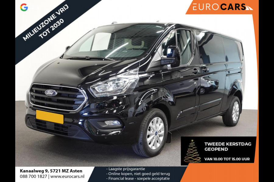 Ford Transit Custom 300 2.0 TDCI L2H1 Limited Dubbele Cabine Navi Airco 2 Schuifdeuren Trekhaak PDC Carplay DAB