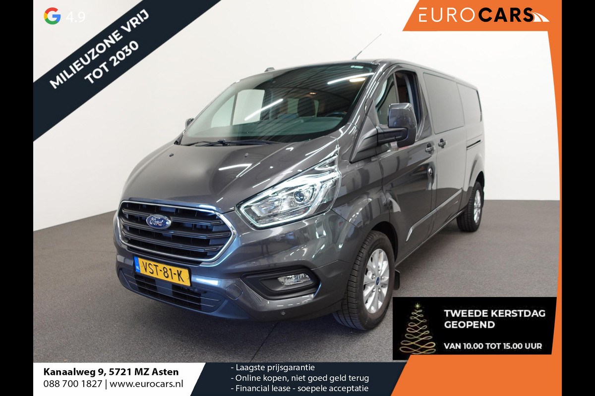 Ford Transit Custom 300 2.0 TDCI L2H1 Limited Dubbele Cabine Automaat Navi Airco 2x schuifdeuren  Trekhaak Parkeersensoren Carplay