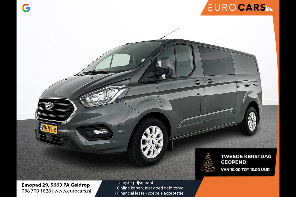 Ford Transit Custom 300 2.0 TDCI L2H1 Limited Dubbele Cabine Navi| Airco| 2 Schuifdeuren | Trekhaak| PDC| Carplay| DAB|