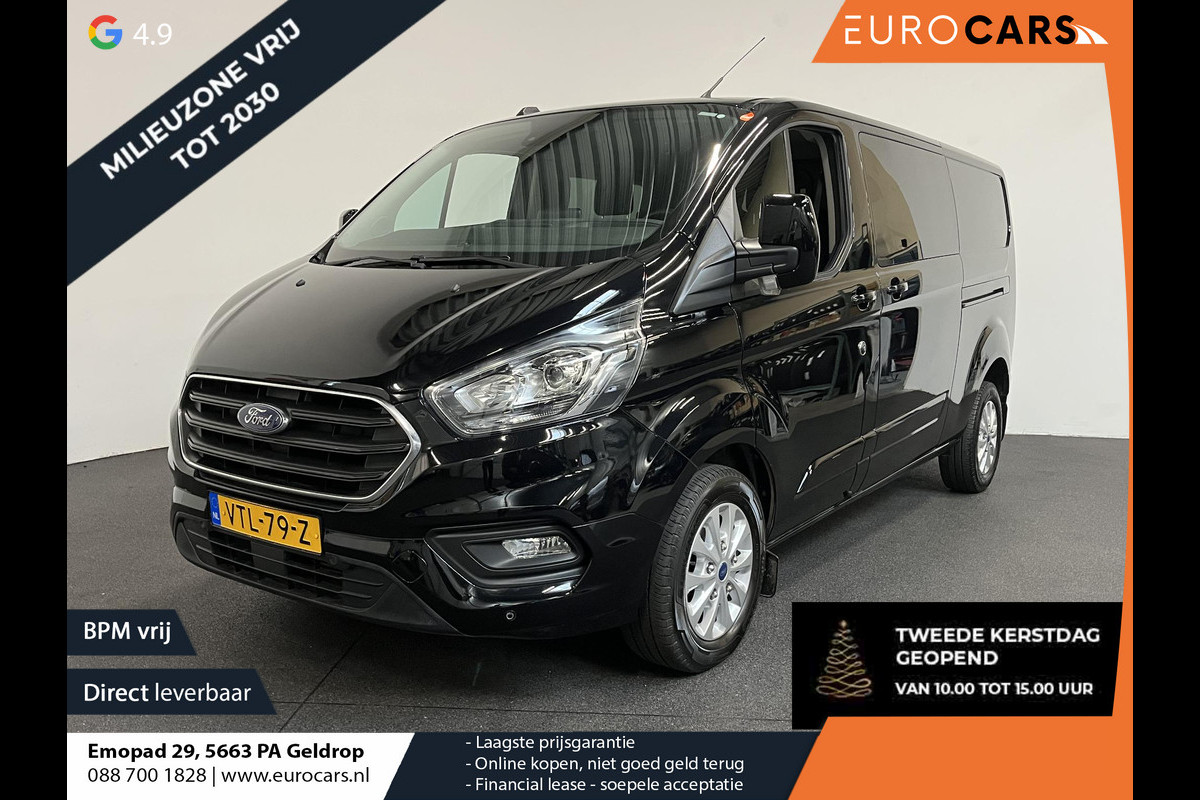 Ford Transit Custom 300 2.0 TDCI L2H1 Limited Dubbele cabine Navi| Airco| 2 Schuifdeuren | Trekhaak| PDC| Carplay| DAB|