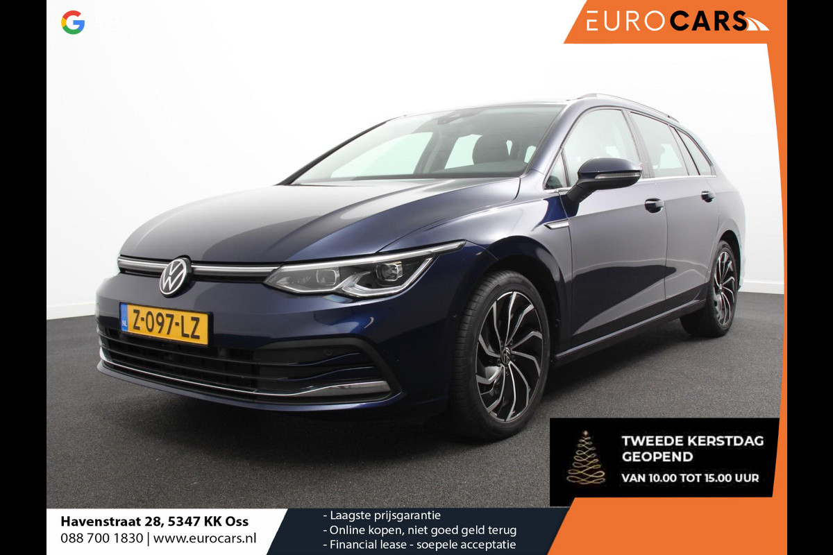 Volkswagen Golf Variant 1.5 eTSI 150pk DSG Style | Navigatie | Apple Carplay/Android Auto | Climate Control | Camera | Parkeersensoren | Park Assist | Adaptive Cruise control | Wegklapbare trekhaak | Stoel- en stuurverwarming | Climatronic | Virtual Cockpit
