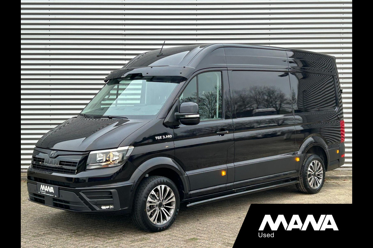 MAN TGE 3.140 L3H3 Automaat 140PK Zwart Black Lion Cruise control Carplay Camera