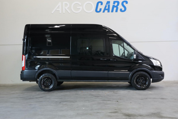 Ford Transit 350 2.0 TDCI L2/H2 Trend AWD 4X4 170PK ZWART AIRCO TREKHAAK CRUISE 12/2018 LEASE V/A € 112,- pm INRUIL MOGELIJK