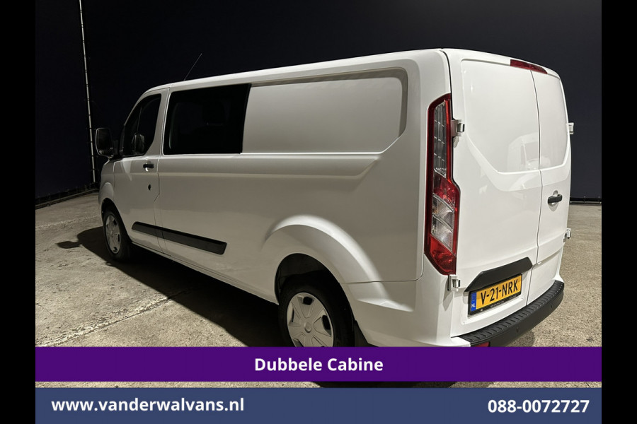 Ford Transit Custom 2.0 TDCI 131pk L2H1 Dubbele Cabine Euro6 Airco | 6-Zits | Navigatie | LED | Apple Carplay | Cruisecontrol Android Auto, Parkeersensoren, Stoelverwarming, Verwarmde voorruit, 2800kg trekvermogen