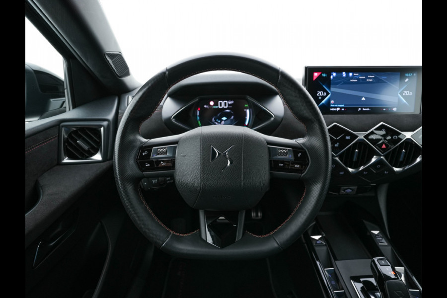 DS DS 3 Crossback E-Tense Performance Line+ 50 kWh [ 3-Fase ] {SOH-90%} (INCL-BTW) *LEATHER-FABRIC | MATRIX-LED | ADAPTIVE-CRUISE | DIGI-COCKPIT | HEATED-SPORTSEATS | CAMERA | KEYLESS | NAVI-FULLMAP | DAB+ | ECC | PDC | PRIVACY-GLASS | 18''ALU*