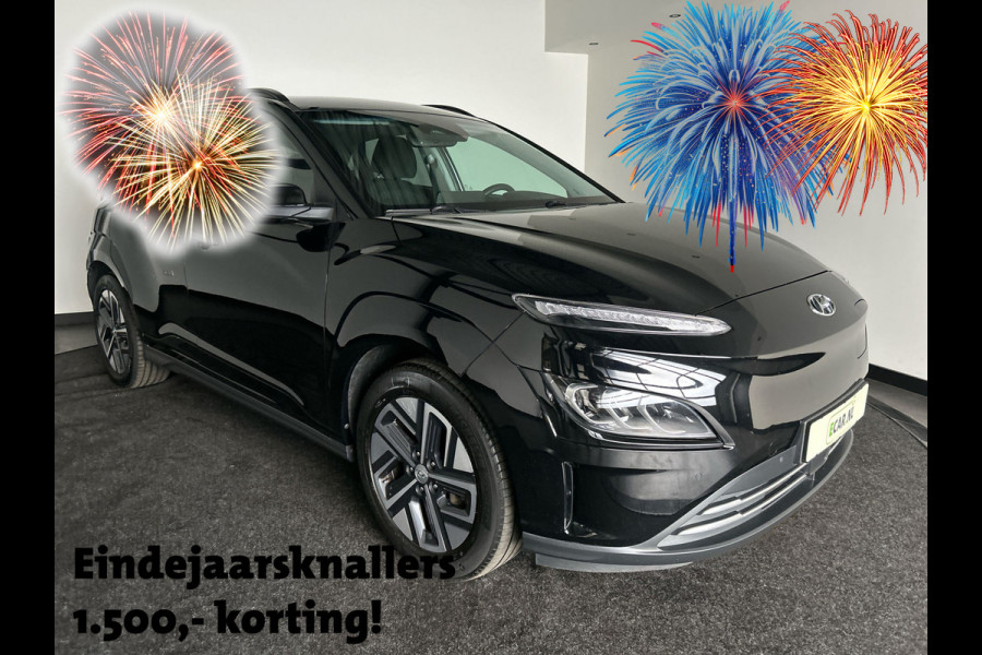 Hyundai Kona Comfort Smart 64.8 kWh | Warmtepomp | Head-up display | Trekhaak | Voorzetels en stuur verwarmbaar | Soh (batterijcheck) 95,2 %