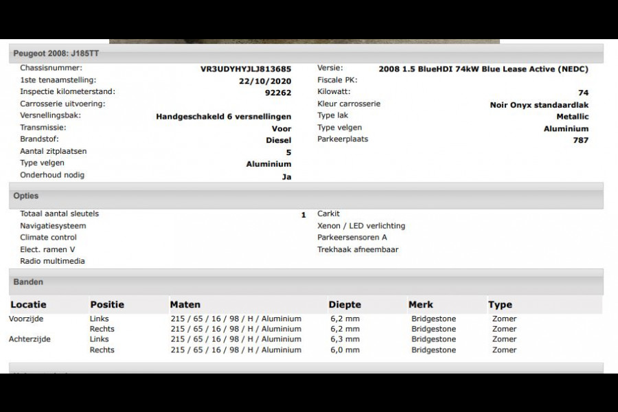 Peugeot 2008 1.5 HDi Blue Active / Trekhaak / Airco-ecc./ Camera / Navigatie / Radio multimedia / Apk 12-2026