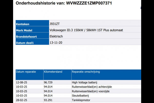 Volkswagen ID.3 First Plus 58 kWh / Trekhaak / Pdc.+Camera / Airco-ecc./ Navigatie / Xenon / Stoelverwarming / Apk 11-2026