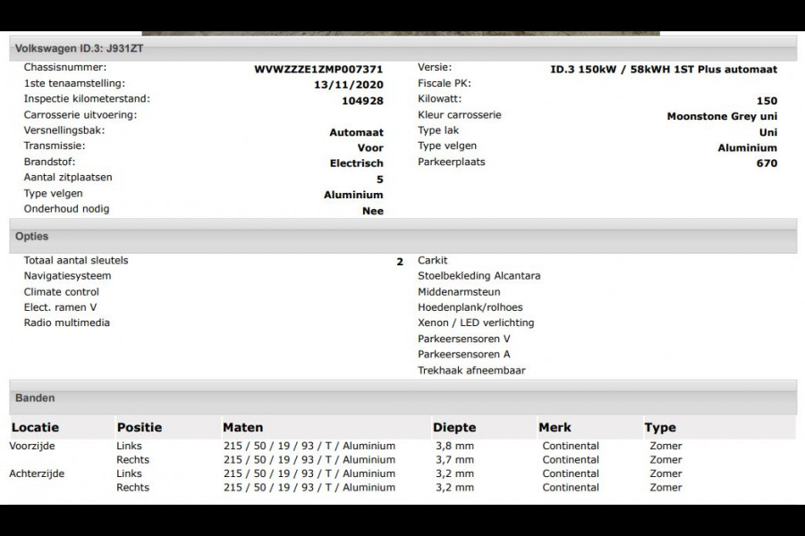 Volkswagen ID.3 First Plus 58 kWh / Trekhaak / Pdc.+Camera / Airco-ecc./ Navigatie / Xenon / Stoelverwarming / Apk 11-2026